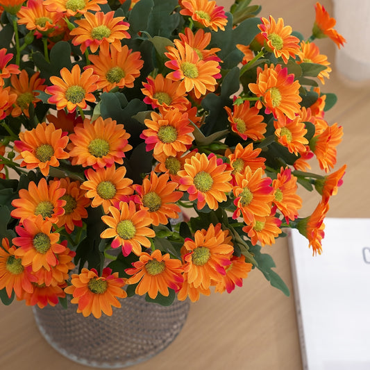 21 Köpfe Lebendige Sonnenblumen und Gänseblümchen Sträuße mit Kamille