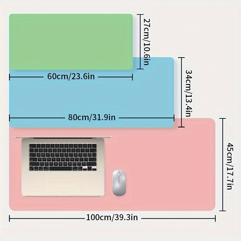 Premium Schreibtischunterlage - Strapazierfähiges PU-Leder, Rutschfest, Wasserdicht, Fleckenabweisend, Einfaches Design - Perfekt für Büro und Studium, In Groß/Mittel/Klein Erhältlich