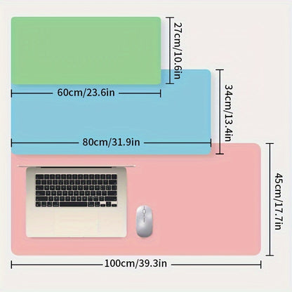 Premium Schreibtischunterlage - Strapazierfähiges PU-Leder, Rutschfest, Wasserdicht, Fleckenabweisend, Einfaches Design - Perfekt für Büro und Studium, In Groß/Mittel/Klein Erhältlich