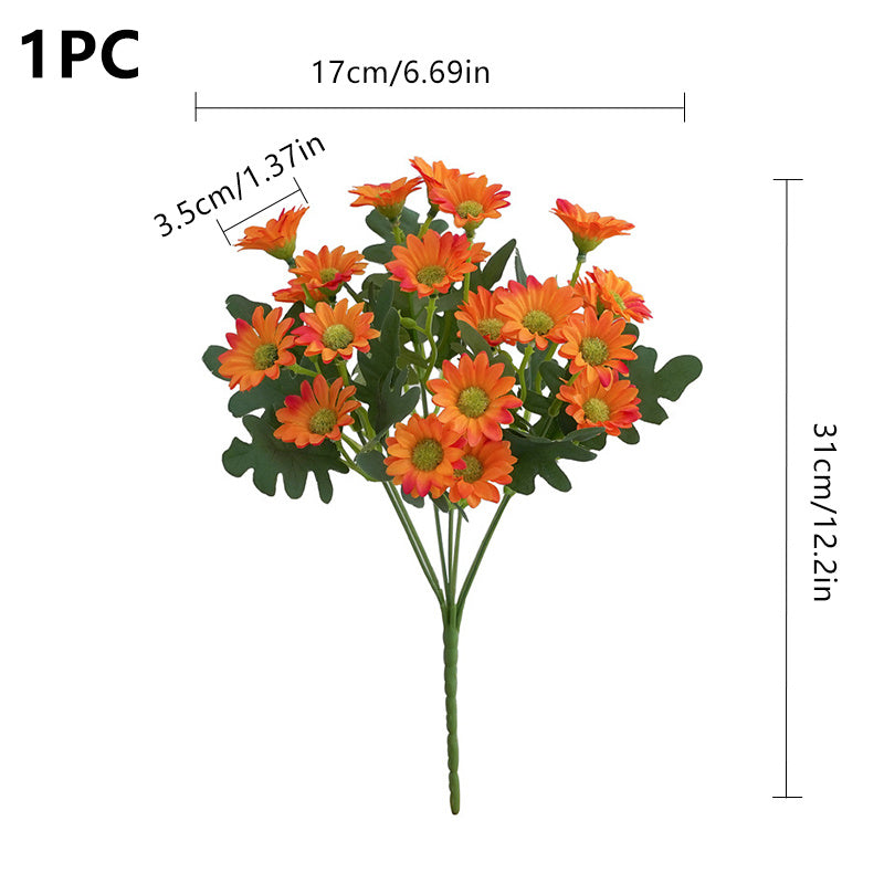 21 Köpfe Lebendige Sonnenblumen und Gänseblümchen Sträuße mit Kamille